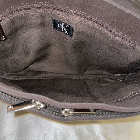 Calvin Klein Nylon Shoulder Bag Crossbody Brown Medium - Picture 10 of 11